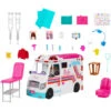 MATTEL Barbie 2-in-1 Krankenwagen Spielset (mit Licht & Geräuschen) -Spielwarenladen barbie 2 in 1 krankenwagen spielset mit licht geraeuschen