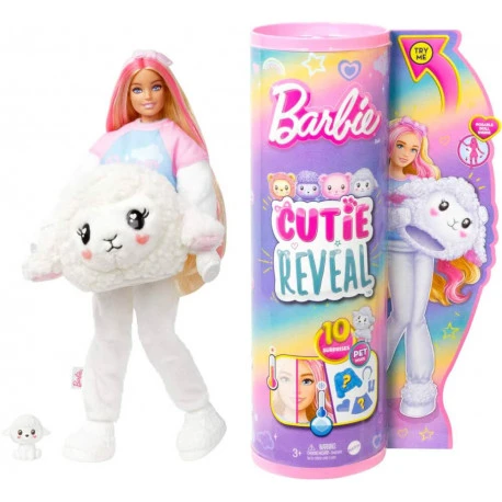 MATTEL Barbie Cutie Cozy Cute Reveal Serie Puppe - Lämmchen 6 MATTEL Barbie Cutie Cozy Cute Reveal Serie Puppe - Lämmchen – Bild 4