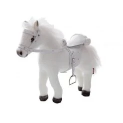 Götz 3401485 Pferd Mit Sattel/Zaumzeug, Weiß, Ca. 50cm